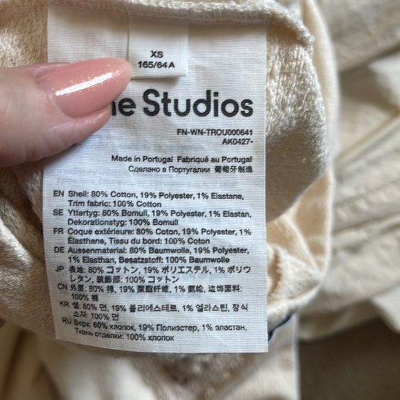 Acne Studios Evelta Crochet Trimmed Cotton Pants - Picture 5 of 5